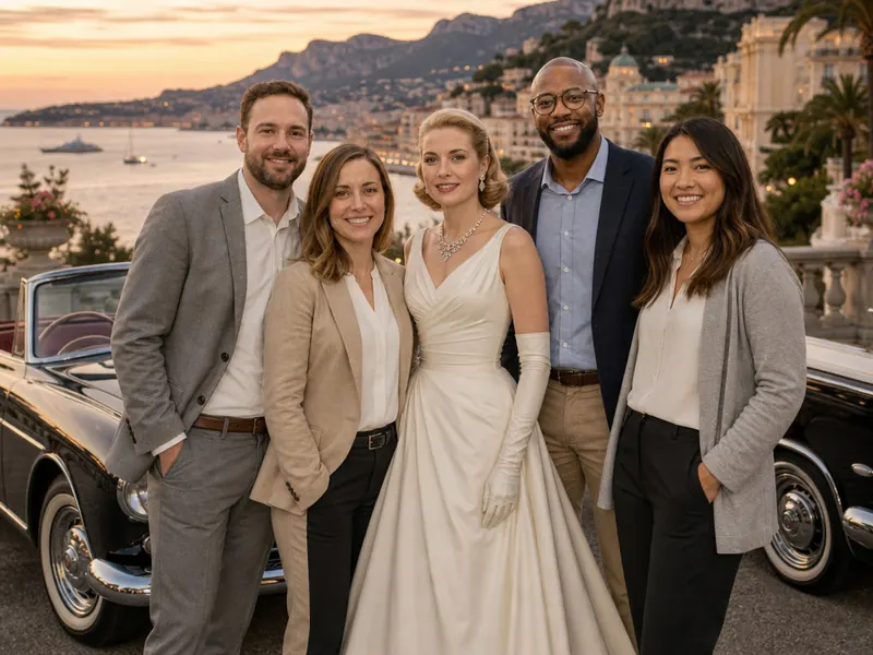 Pose with Grace Kelly — group