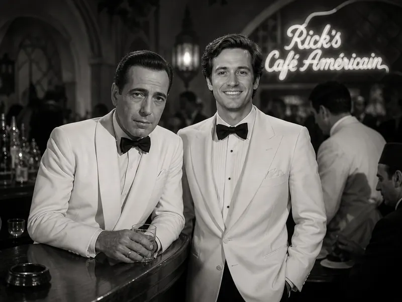 Pose with Humphrey Bogart — solo