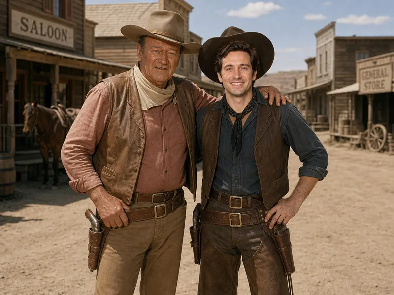 Pose with John Wayne — solo