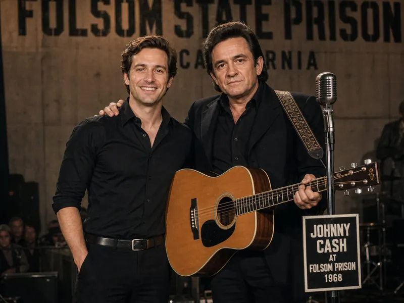 Pose with Johnny Cash — solo