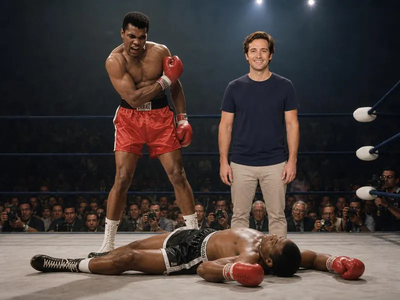 Pose with Muhammad Ali — solo