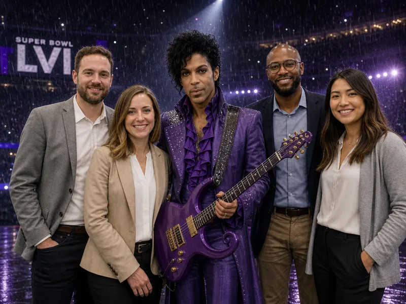 Pose with Prince — group