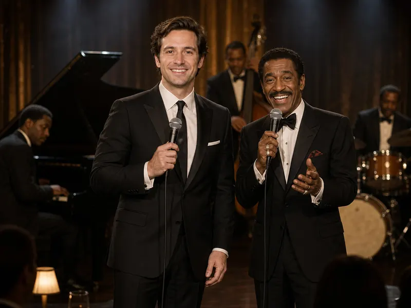 Pose with Sammy Davis Jr. — solo