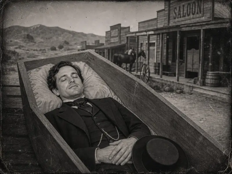 Postmortem Photo Old West AI photo booth effect — Solo rendering