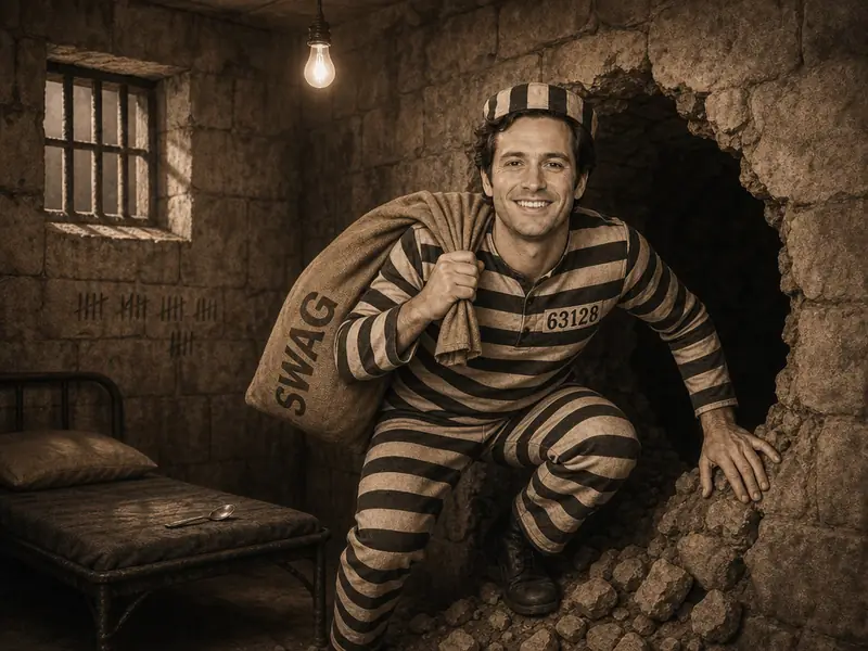 Prison Cell Escape AI photo booth effect — Solo rendering