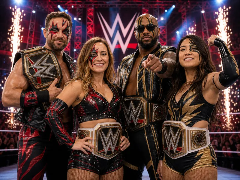 Pro Wrestler WWE AI photo booth effect — Group rendering