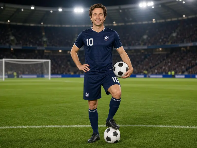 Professional Soccer Player AI photo booth effect — Solo rendering