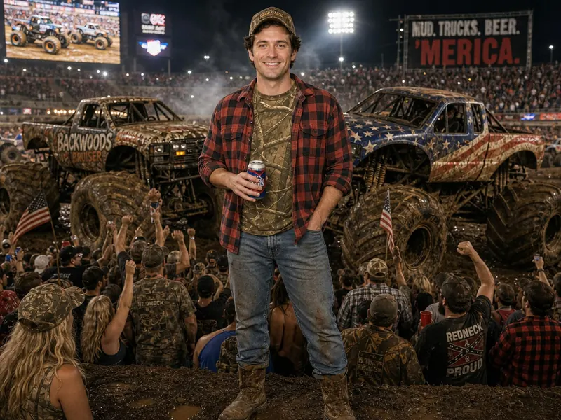 Redneck Monster Truck Rally AI photo booth effect — Solo rendering