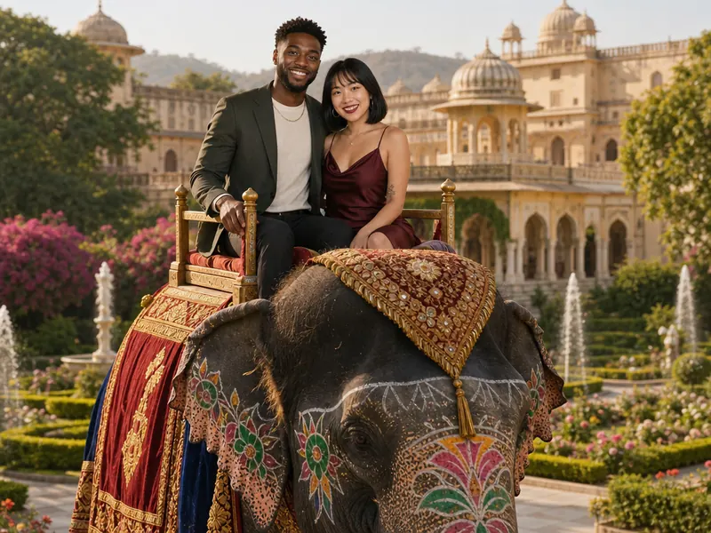 Riding an Elephant — couple