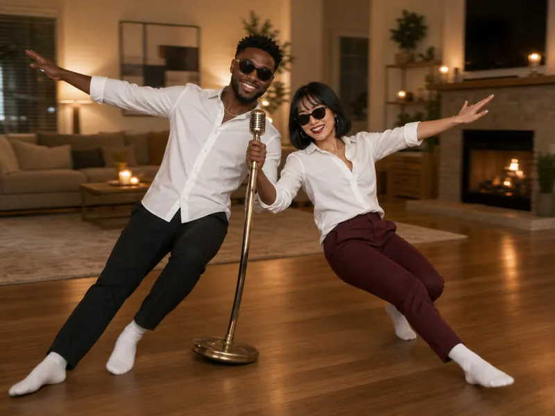 Risky Business Sock Slide — couple