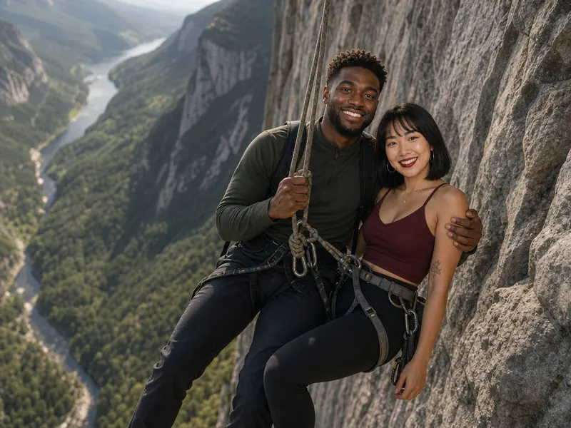 Rock Climbing — couple