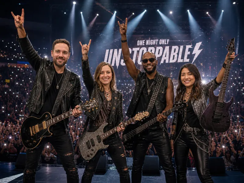 Rock Star on Stage — group