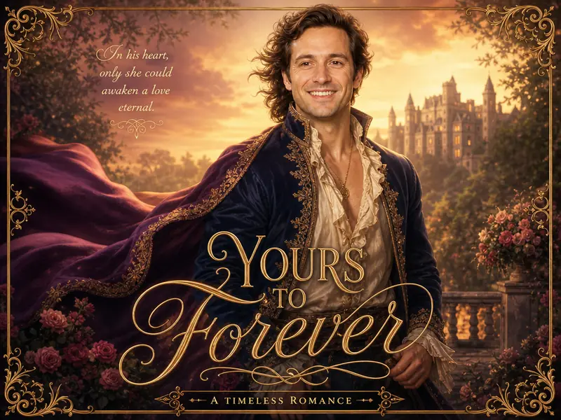 Romance Novel Cover AI photo booth effect — Solo rendering