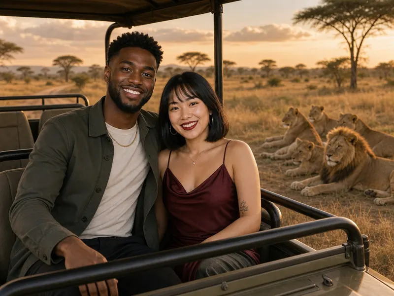 Safari with Lions — couple