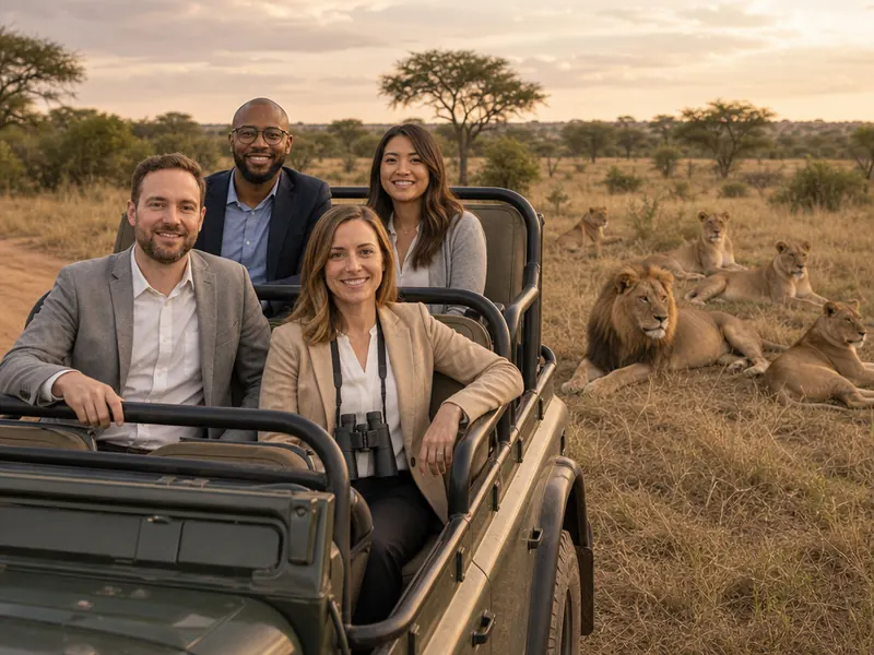 Safari with Lions — group