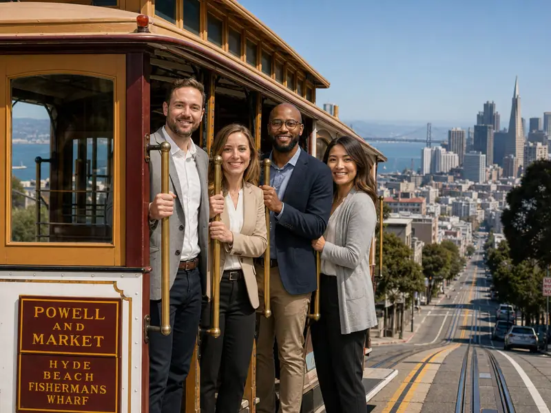 San Francisco Trolley AI photo booth effect — Group rendering
