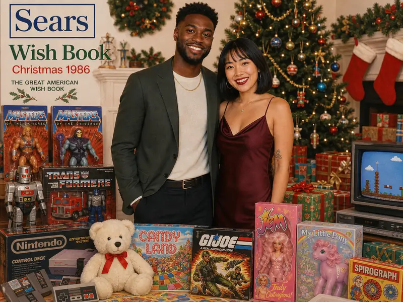 Sears Wishbook Catalog AI photo booth effect — Couple rendering