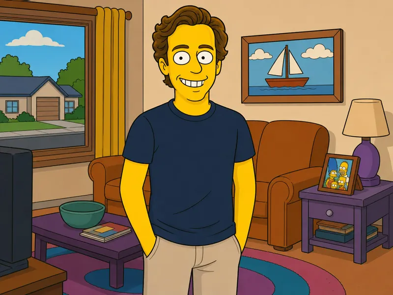 Simpsons Cartoon Style AI photo booth effect — Solo rendering