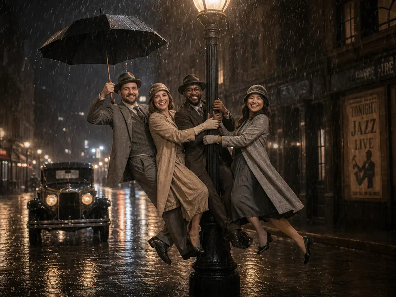 Singin' in the Rain Lamppost — group