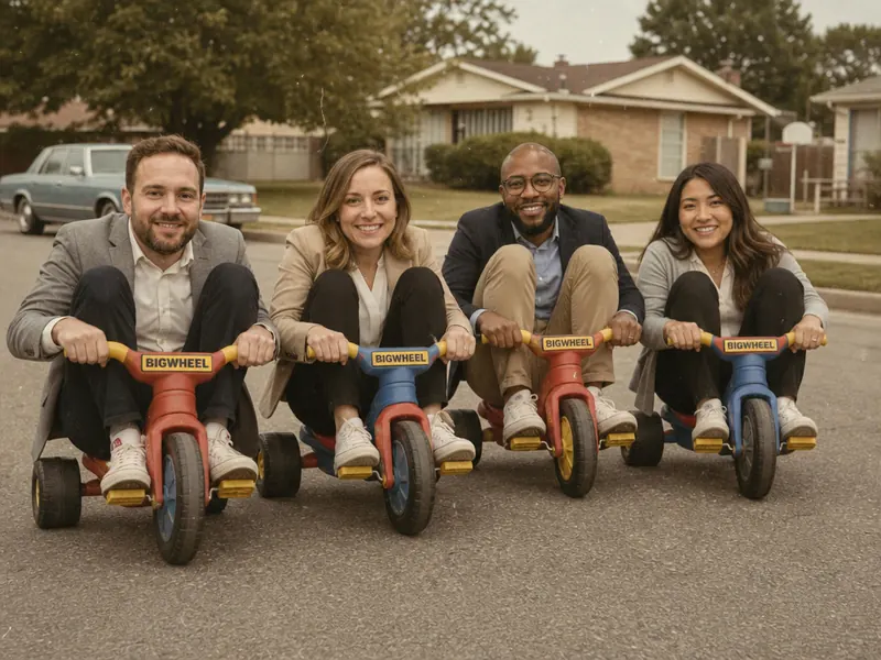 Six Year Old Big Wheels AI photo booth effect — Group rendering