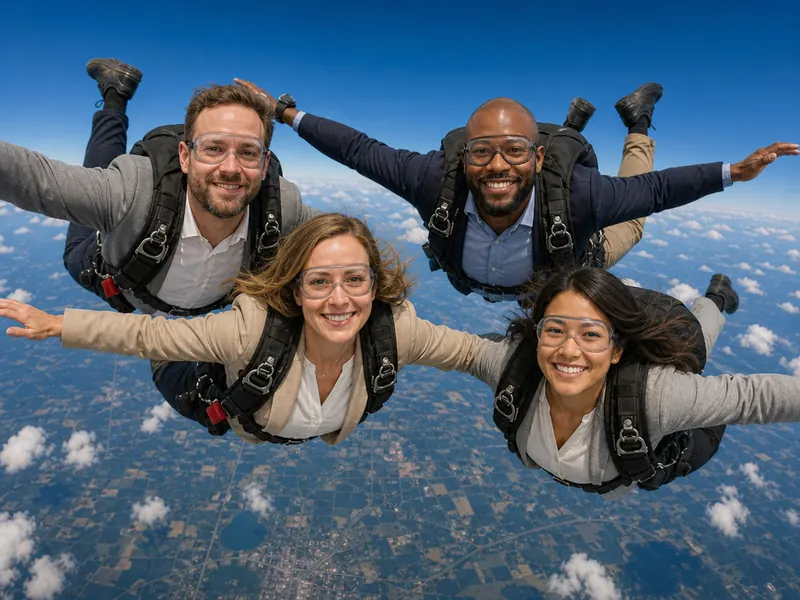 Skydiving Freefall — group
