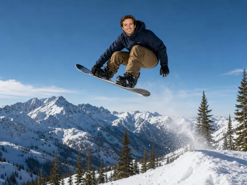 Snowboarding Air — solo