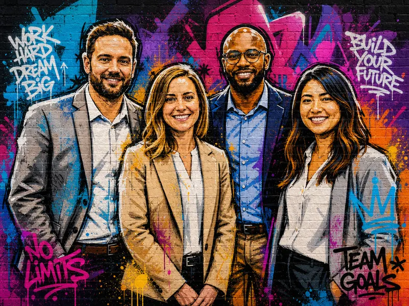 Street Graffiti AI photo booth effect — Group rendering