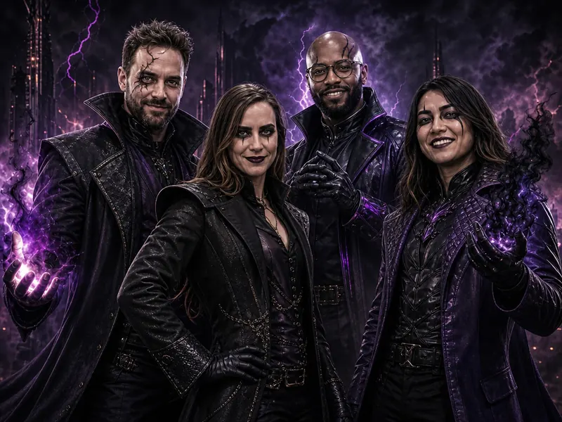 Super Villain AI photo booth effect — Group rendering