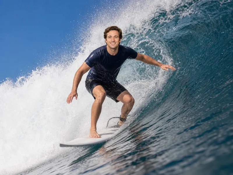 Surfing Wave AI photo booth effect — Solo rendering