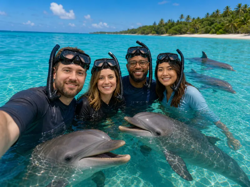 Swimming with Dolphins — group