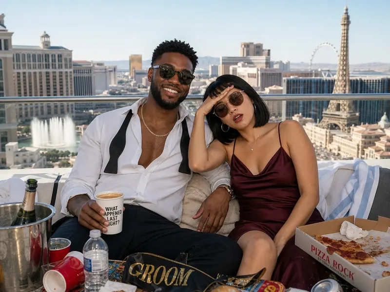 The Hangover Vegas Rooftop — couple