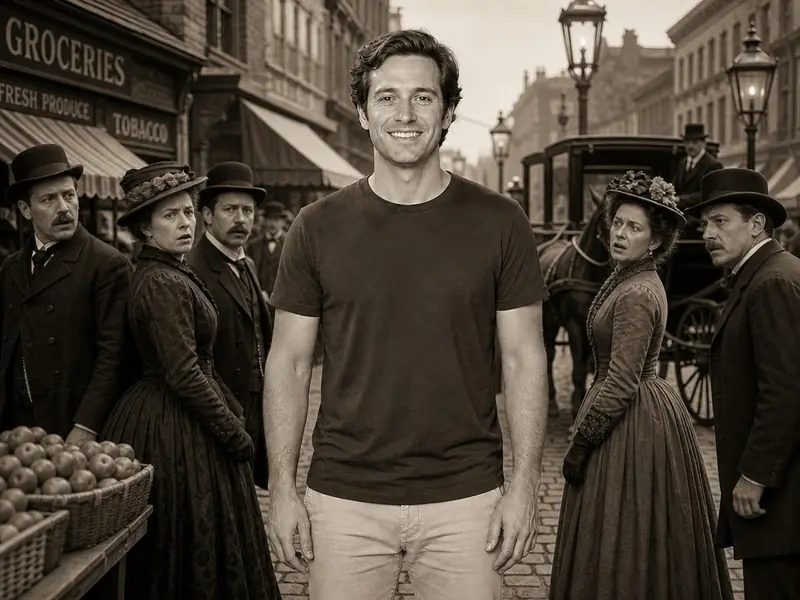 Time Traveler 1900s AI photo booth effect — Solo rendering