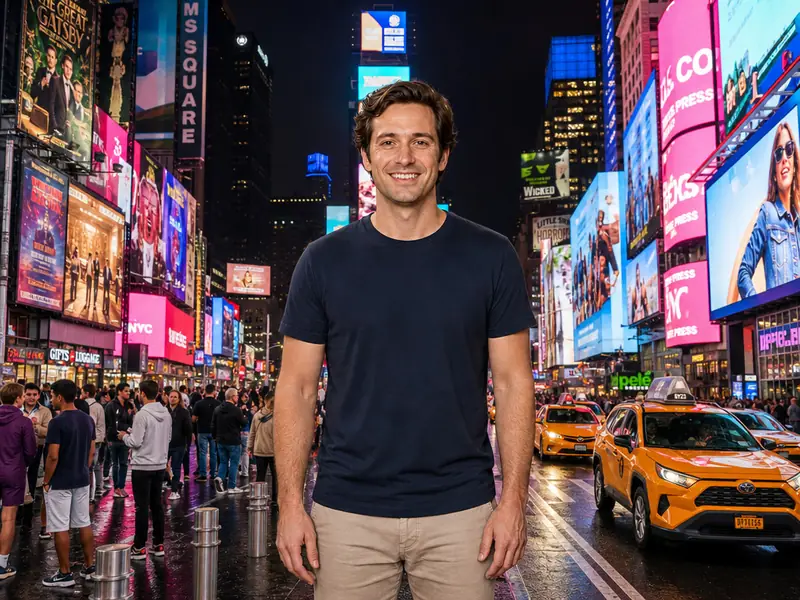 Times Square New York AI photo booth effect — Solo rendering