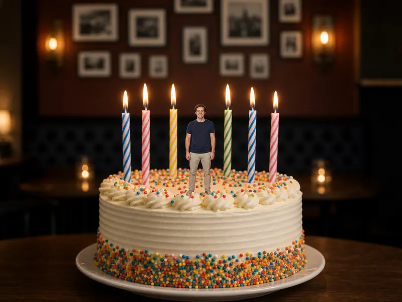 Tiny on Giant Cake — solo