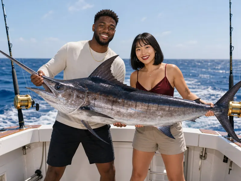Trophy Fish Catch — couple