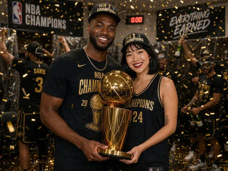 Trophy with Teammates — couple