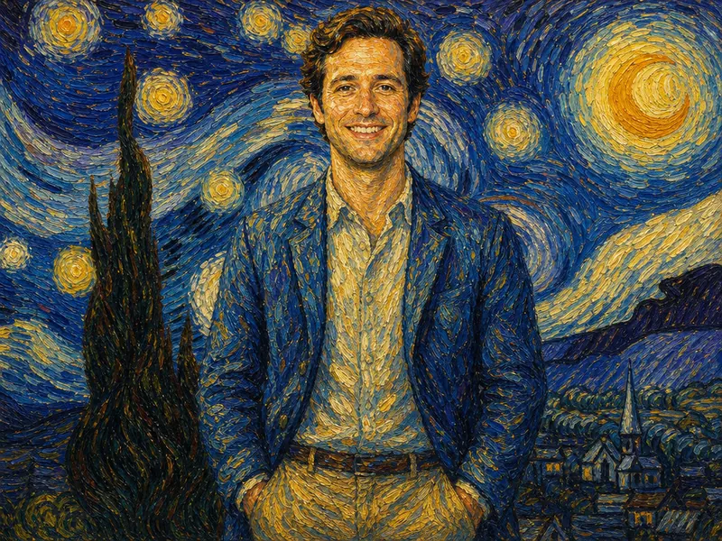 Van Gogh Style AI photo booth effect — Solo rendering