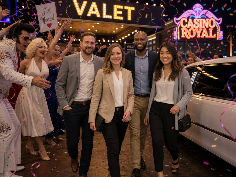 Vegas Limo Send-Off AI photo booth effect — Group rendering