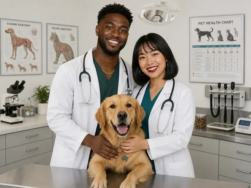 Veterinarian Clinic AI photo booth effect — Couple rendering