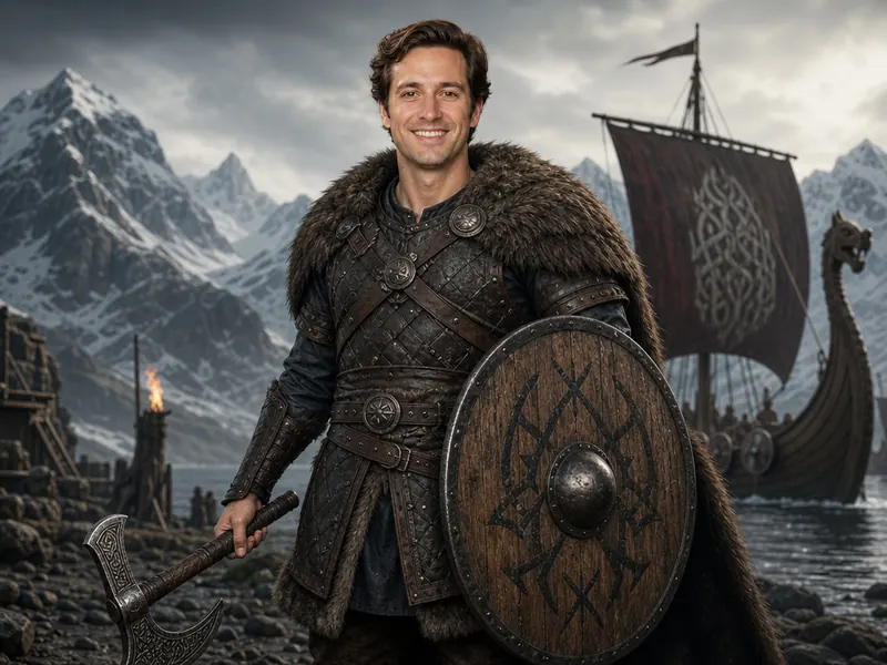 Viking Warrior AI photo booth effect — Solo rendering