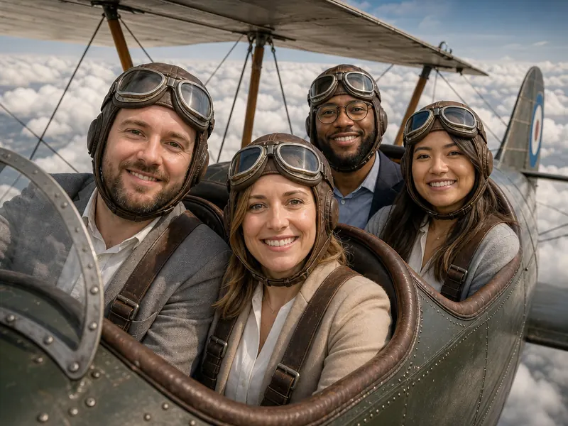 Vintage Biplane — group