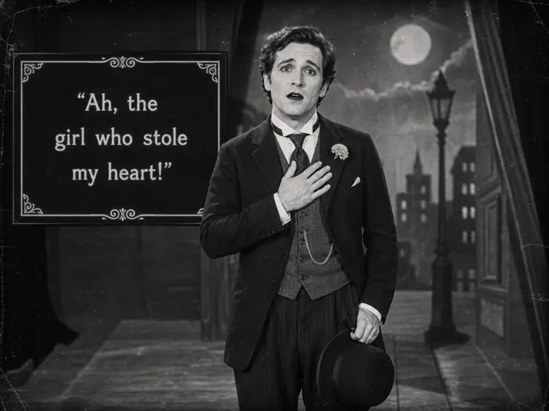 Vintage Silent Movie AI photo booth effect — Solo rendering