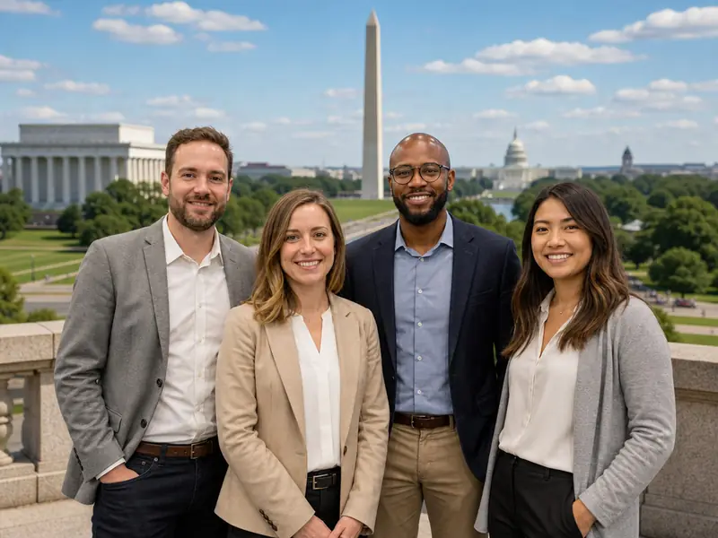 Washington DC Monuments AI photo booth effect — Group rendering