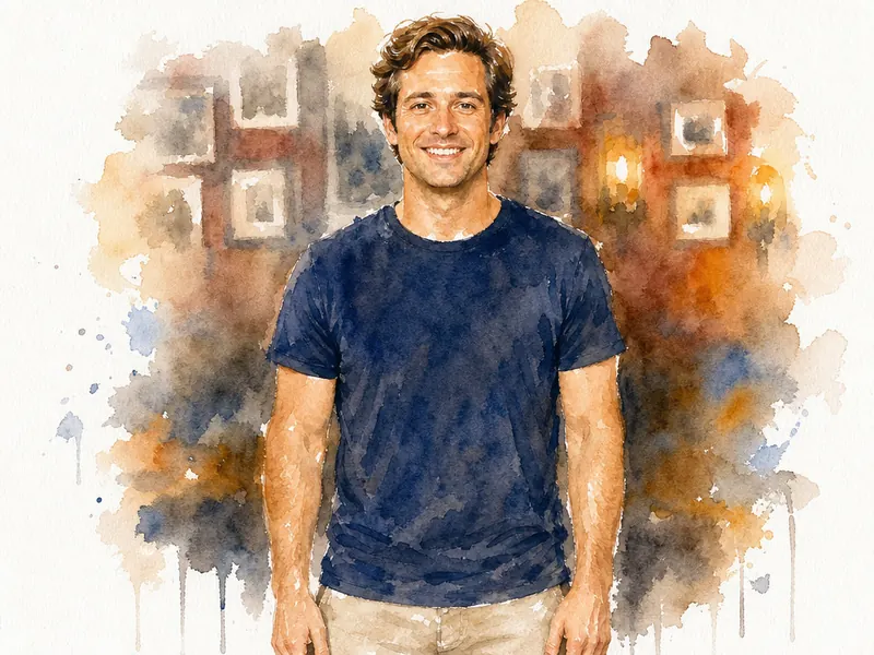 Watercolor Paint AI photo booth effect — Solo rendering
