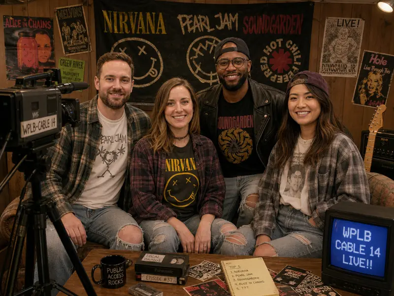 Wayne's World Basement AI photo booth effect — Group rendering