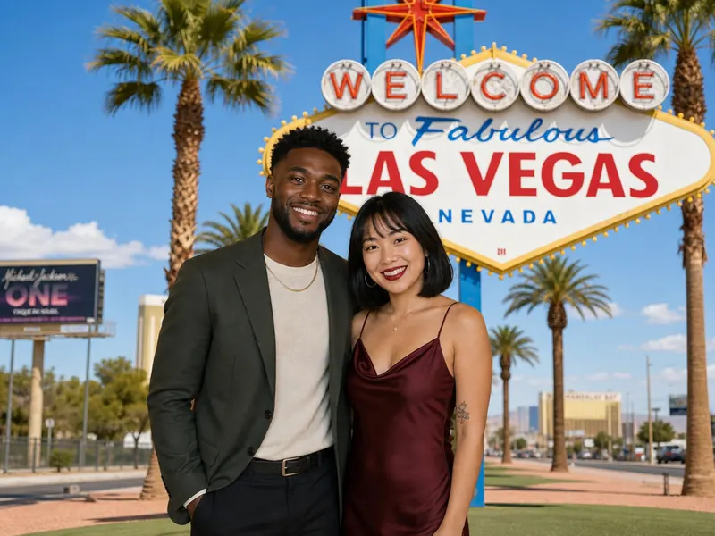 Welcome to Las Vegas Sign (Day) — couple