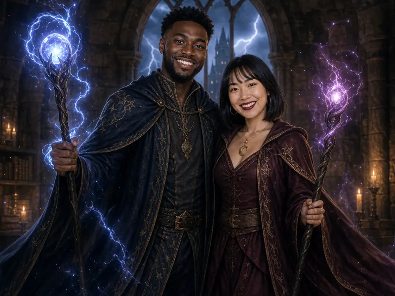 Wizard with Staff — couple
