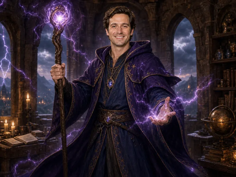 Wizard with Staff — solo