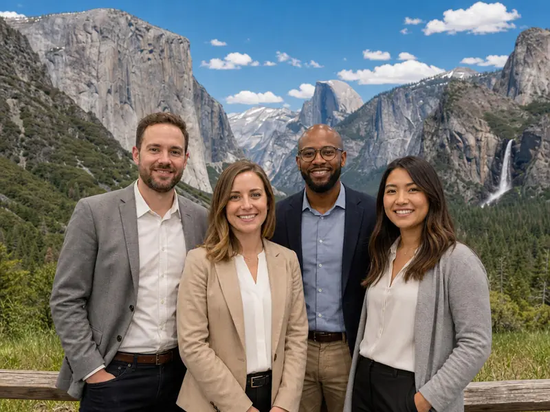 Yosemite National Park California AI photo booth effect — Group rendering