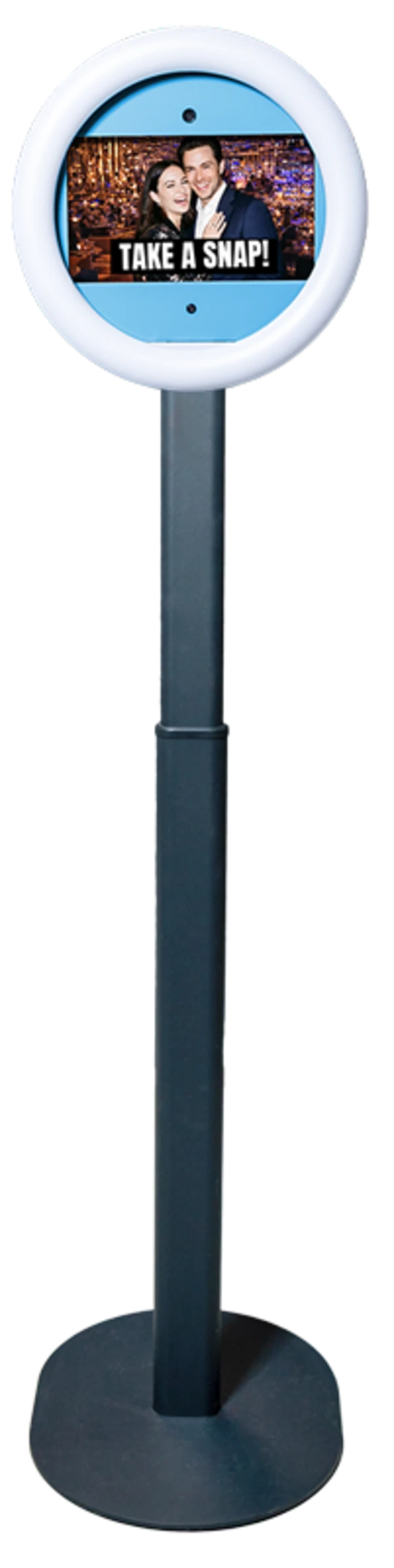 PicBot AI photo kiosk on its stand